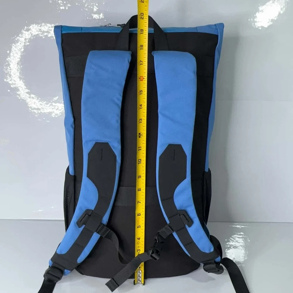 HOKA Fly Human Fly Roll Top Backpack Blue Black Running Hiking Travel Bag 20L